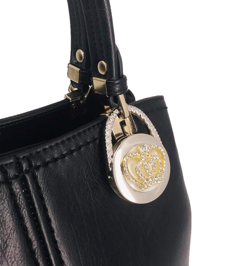 QTMY Rhinestone Imperial Crown Purse Hanger for Tables Foldable Handbag Hook - Image 4